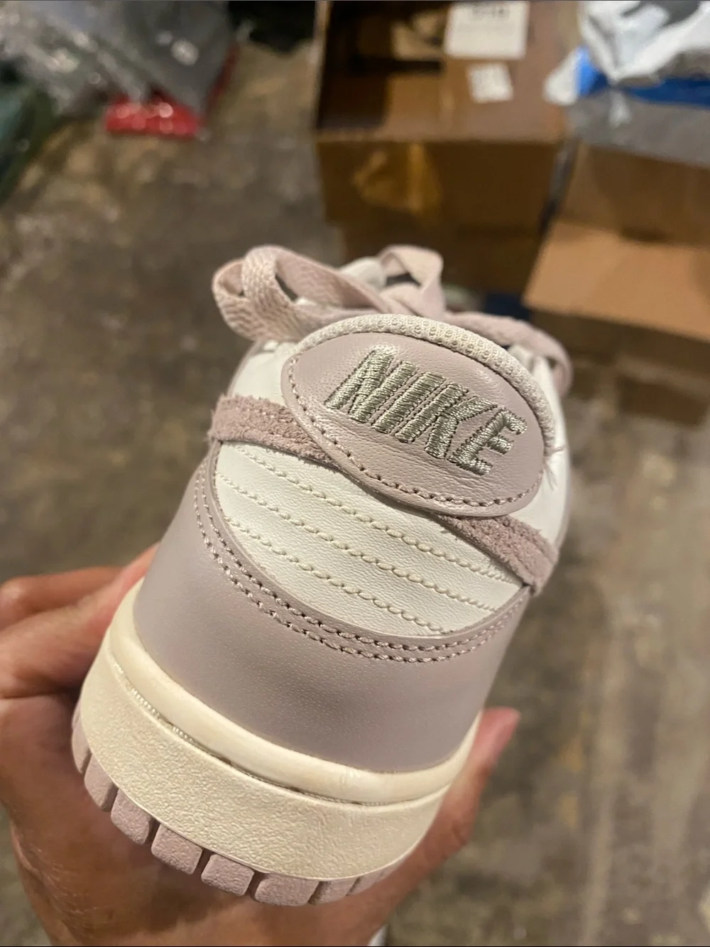 Nike Dunk Low Youth Sneakers in Lavender and White